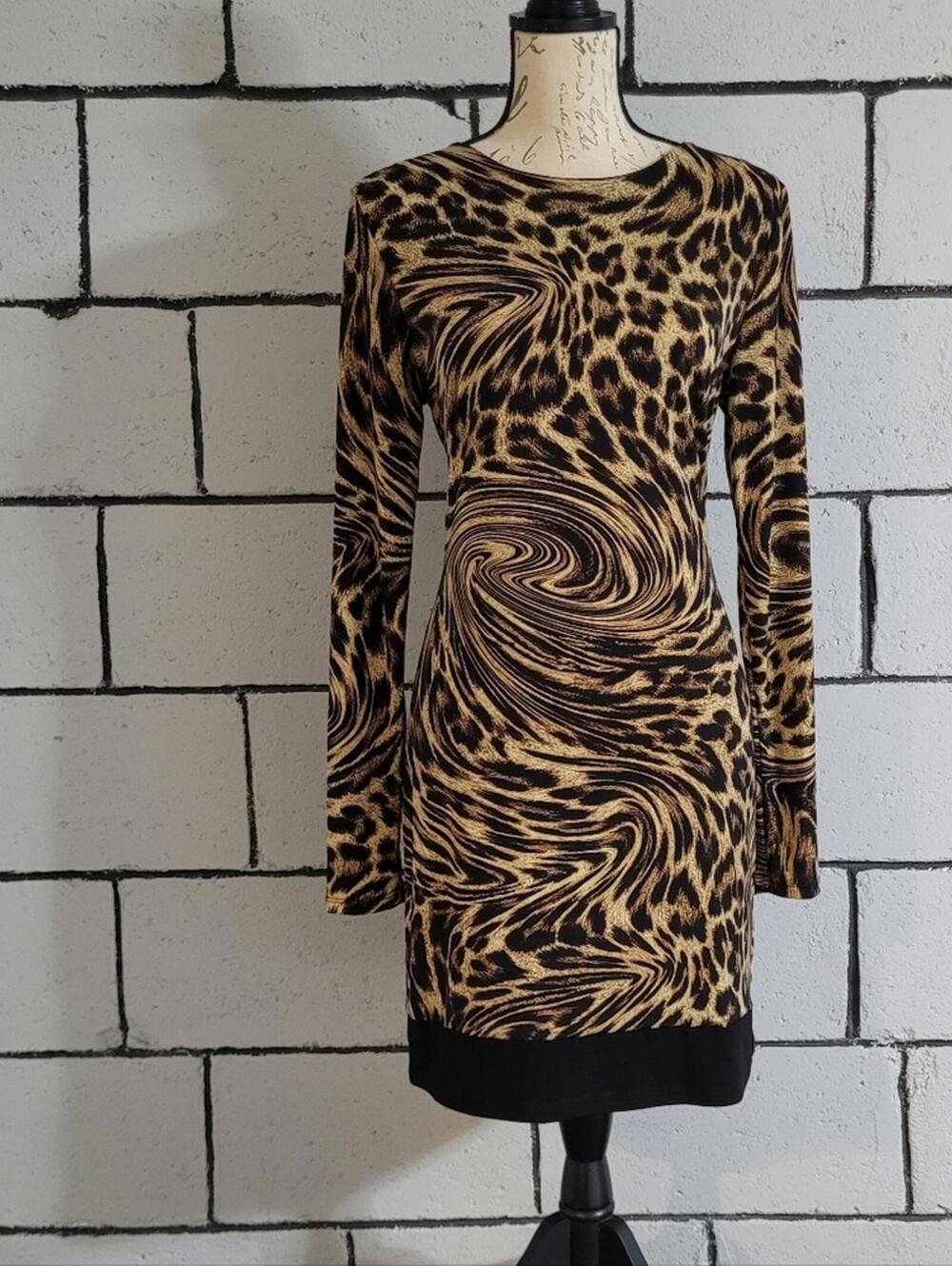 BUNDLE SALE!   Michael Kors Leopard Print Long Sleeve Dress Sz M